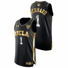 Men UCLA Bruins #1 Black Jules Bernard College Basketball Golden Edition Jersey