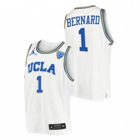 Men UCLA Bruins Jules Bernard #1 White College Basketball Jersey