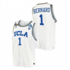 Men UCLA Bruins #1 White Jules Bernard Stand Together College Basketball Jersey