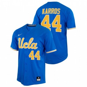 UCLA Bruins #44 Kyle Karros College Baseball Royal Jersey Full-Button Men