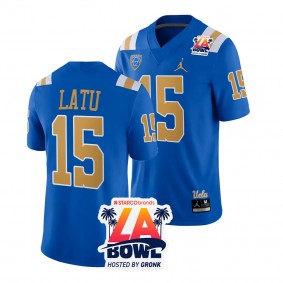 Men's Laiatu Latu UCLA Bruins 2023 LA Bowl Blue #15 Football Jersey