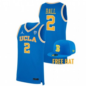 UCLA Bruins Lonzo Ball Blue College Basketball Free Hat Men Jersey