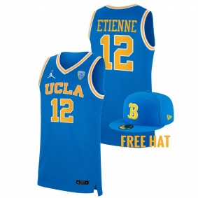 UCLA Bruins Mac Etienne 2022-23 Blue College Basketball Free Hat Men Jersey