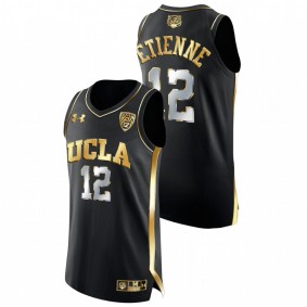 Men UCLA Bruins #12 Black Mac Etienne College Basketball Golden Edition Jersey