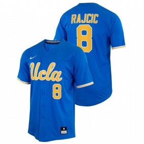 UCLA Bruins #8 Max Rajcic College Baseball Royal Jersey Full-Button Men