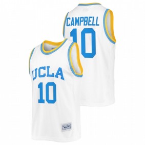 Men UCLA Bruins Tyger Campbell #10 White Commemorative Classic Jersey