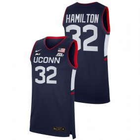 Richard Hamilton #32 Navy UConn Huskies 2021-22 Alumni College Basketball Jersey