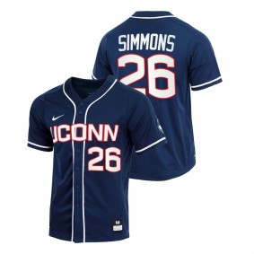 T.C. Simmons UConn Huskies #26 College Baseball Men Navy Jersey Replica