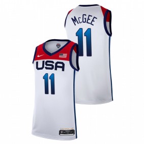 USA Basketball JaVale McGee White 2021 Tokyo Olympics Home Jersey