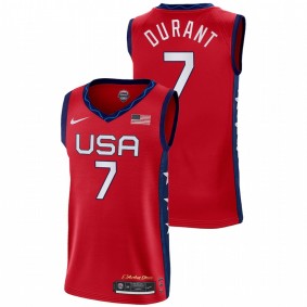 Men USA Basketball #7 Red Kevin Durant Limited 2020 Summer Olympics Jersey