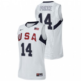 USA Basketball Tayshaun Prince White 2008 Summer Olympics Gold Winner Jersey