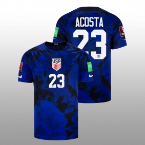 Kellyn Acosta USA Soccer 2022 FIFA World Cup Blue Away Men Jersey