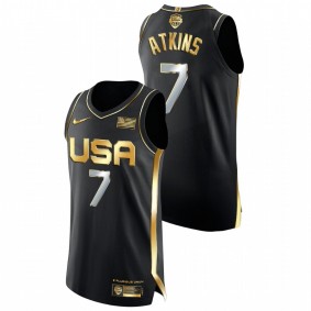 USA Women's Basketball Ariel Atkins Black 9X Olympic Gold Medal Limited Edition Jersey