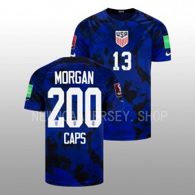 Alex Morgan USA Women's Soccer 200th appearance Blue Special Edition Men Jersey