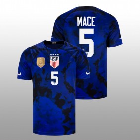 Hailie Mace USA Women's Soccer FIFA Badge Blue Away Men Jersey