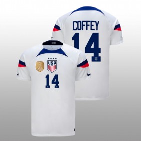 Sam Coffey USA Women's Soccer FIFA Badge White Home Men Jersey