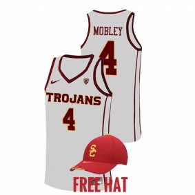 USC Trojans Evan Mobley White College Basketball Free Hat Men Jersey