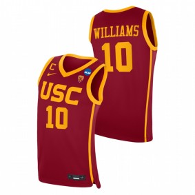 Men USC Trojans #10 Cardinal Gus Williams PAC-12 Retired Number Jersey