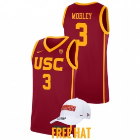 Isaiah Mobley #3 Cardinal USC Trojans 2021-22 Away College Basketball Jersey