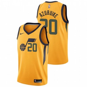 Udoka Azubuike Utah Jazz 2020-21 Yellow Statement 2020 NBA Draft Jersey