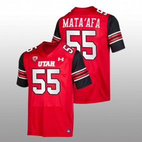 Andrew Mata'afa Utah Utes College Football Red #55 Jersey