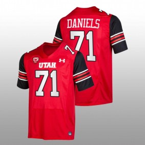 Braeden Daniels Utah Utes College Football Red #71 Jersey