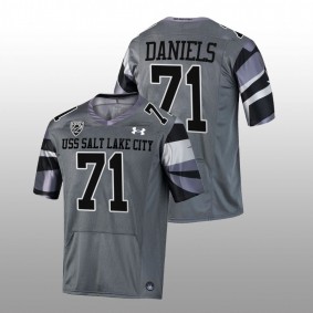 Braeden Daniels Utah Utes USS Salt Lake City Grey Football #71 Jersey