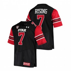 Cameron Rising Utah Utes 2021-22 Black College Football Premier #7 Jersey