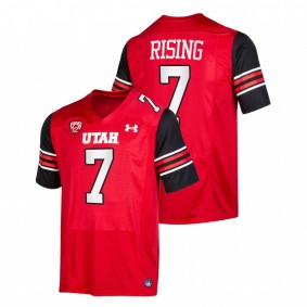 Cameron Rising Utah Utes 2021-22 Red College Football Replica #7 Jersey