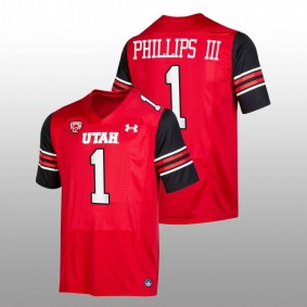 Clark Phillips III Utah Utes College Football Red #1 Jersey