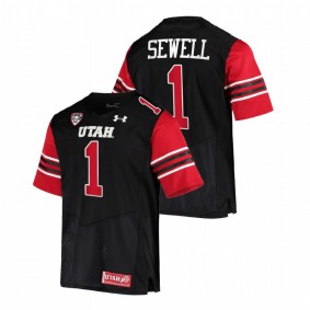 Nephi Sewell Utah Utes 2021-22 Black College Football Premier #1 Jersey