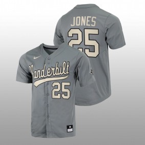 Druw Jones Vanderbilt Commodores #25 2022 MLB Draft Men Charcoal Jersey College Basketball