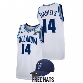 Villanova Wildcats Caleb Daniels 2021-22 White Home Elite Basketball Men Jersey