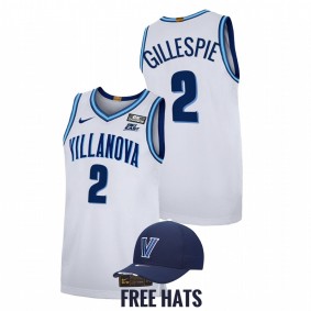 Villanova Wildcats Collin Gillespie 2021-22 White Home Elite Basketball Men Jersey