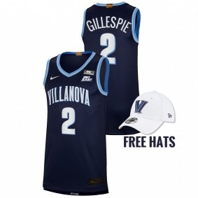 Villanova Wildcats Collin Gillespie 2021-22 Navy Elite Basketball Road Men Jersey