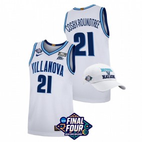 Villanova Wildcats Dhamir Cosby-Roundtree White 2022 March Madness Final Four Basketball Men Jersey