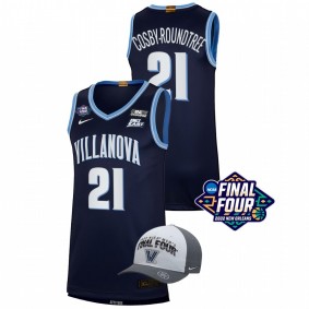 Dhamir Cosby-Roundtree #21 Navy Villanova Wildcats Free Hat 2022 March Madness Final Four Jersey