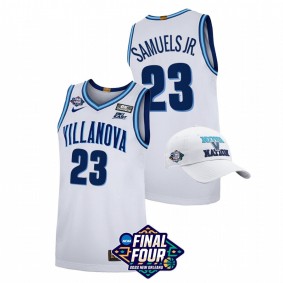 Villanova Wildcats Jermaine Samuels White 2022 March Madness Final Four Basketball Men Jersey