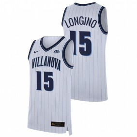 Jordan Longino #15 White Villanova Wildcats 2021-22 Home College Basketball Jersey