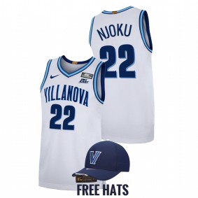 Villanova Wildcats Nnanna Njoku 2021-22 White Home Elite Basketball Men Jersey