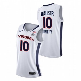 Sam Hauser Virginia Cavaliers 2021 White Unity New Brand Jersey