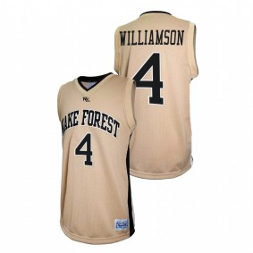 Wake Forest Demon Deacons Daivien Williamson Gold Retro Basketball Men Jersey