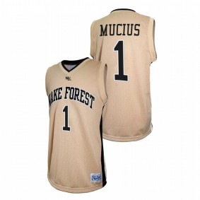 Wake Forest Demon Deacons Isaiah Mucius Gold Retro Basketball Men Jersey