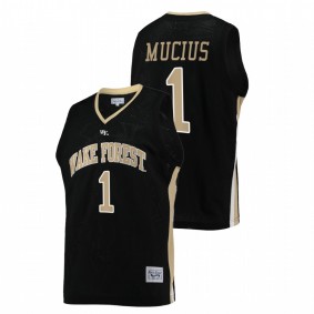 Wake Forest Demon Deacons Isaiah Mucius Black College Basketball Retro Men Jersey