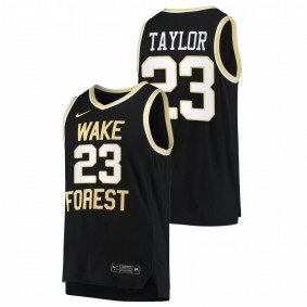 Lucas Taylor #23 Black Wake Forest Demon Deacons College Basketball Jersey