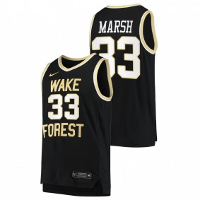 Matthew Marsh #33 Black Wake Forest Demon Deacons College Basketball Jersey