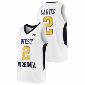 Men West Virginia Mountaineers #2 White Jevon Carter NCAA Classic Commemorative Jersey