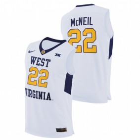 Sean McNeil West Virginia Mountaineers 2020-21 White Home Authentic Jersey