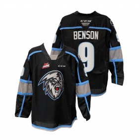 Zachary Benson Winnipeg Ice WHL Black Men Jersey