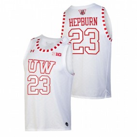 Wisconsin Badgers Chucky Hepburn 2021-22 White By The Players Alternate Basketball Men Jersey